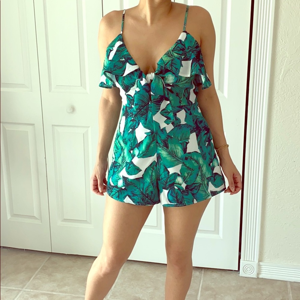 Leafy green romper